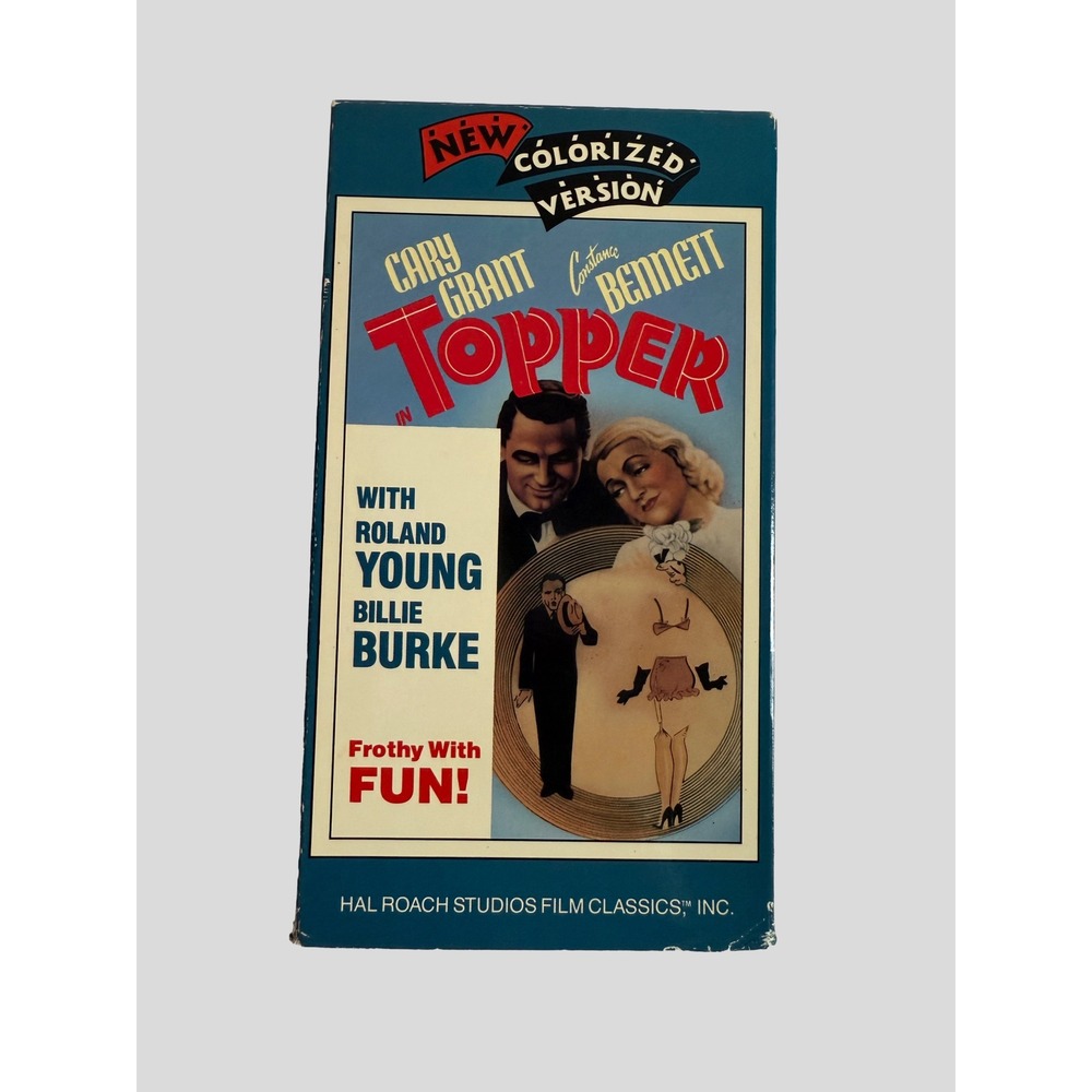 Topper VHS Cary Grant Constance Bennett Colorized Version Hal Roach HR9608